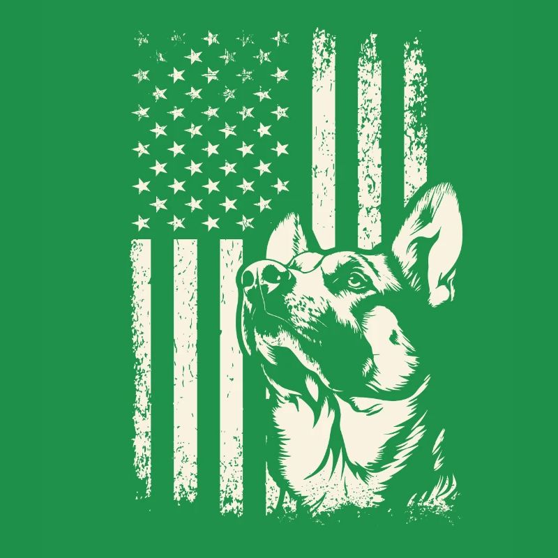 Veterans Day German Shepherd USA Pride
