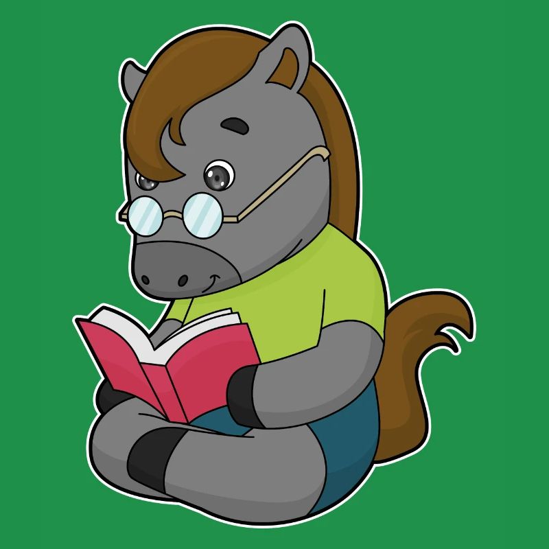 Pferd Nerd Buch Brille