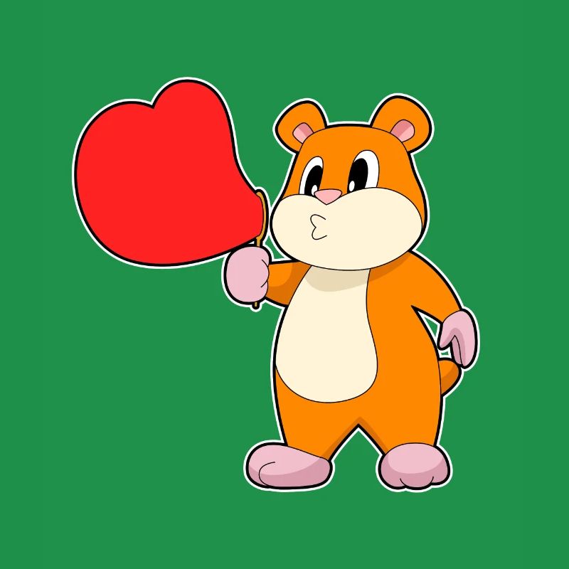 Hamster Heart Soap Bubbles