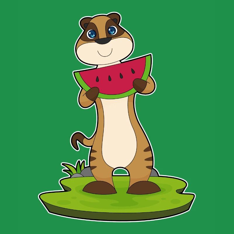 Suricate fruit de pastèque