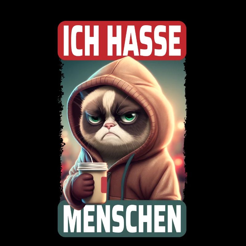 Ich Hasse Menschen Katze - Lustiges Katzen Kaffee
