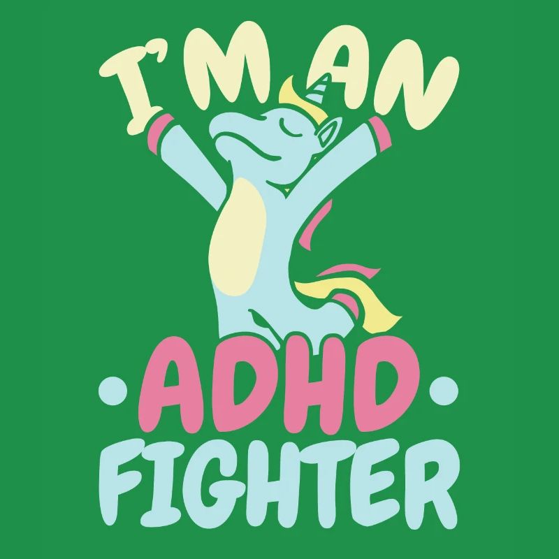 Ich bin ein ADHS-Kämpfer Think Differently Einhorn