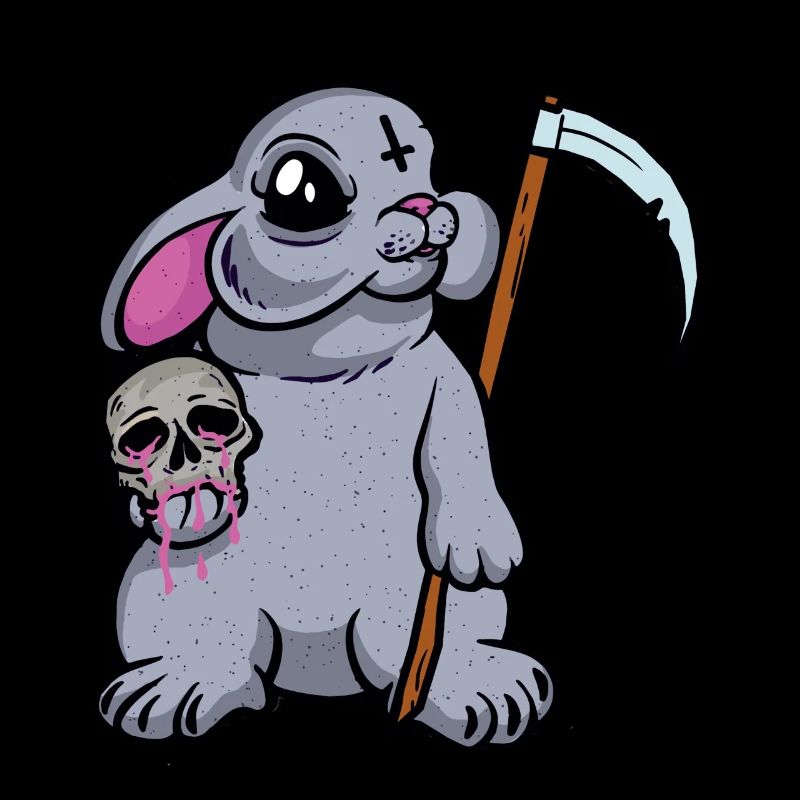 Satanic Bunny Grim Reaper Death Horror Halloween
