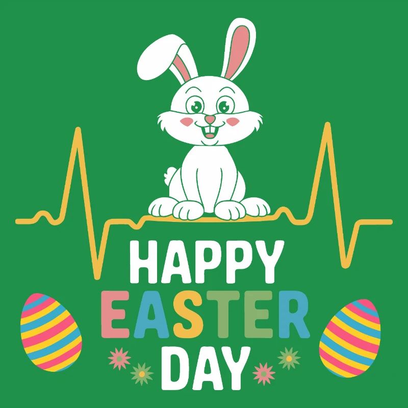 Happy Easter Day Bunny Easter Eggs