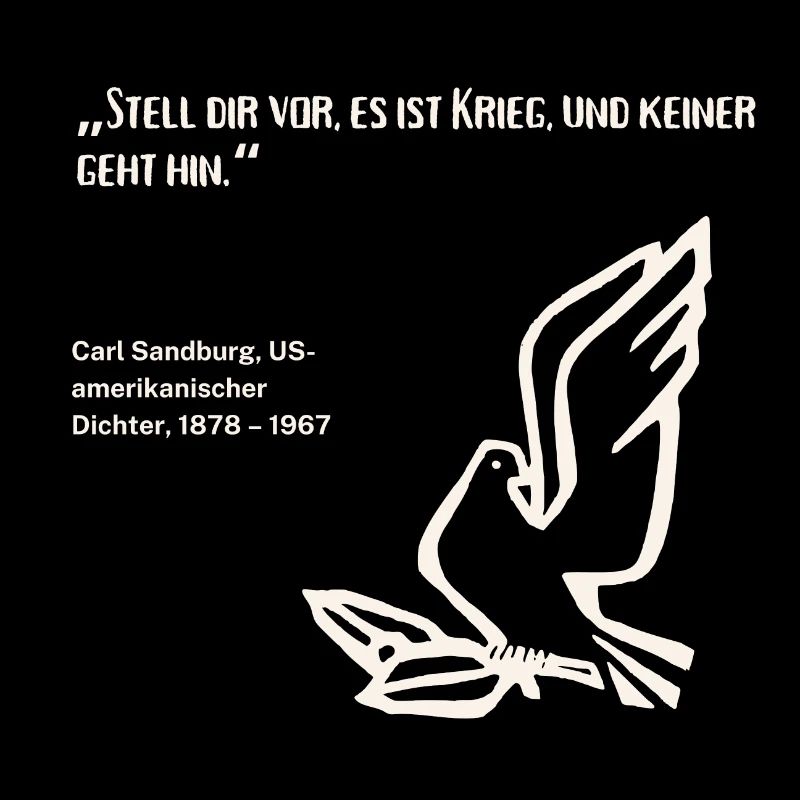 Zitat Dichter Frieden Krieg