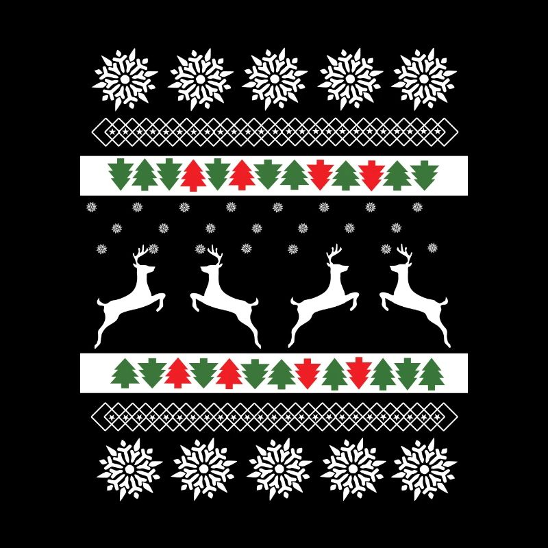 Weihnachtspulli Norweger Muster Rentiere