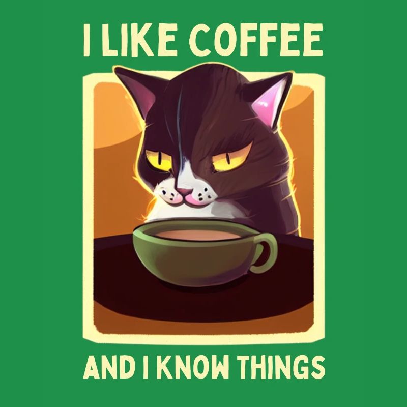 Kaffee Katze lustiger Spruch Müde Katze Kaffee