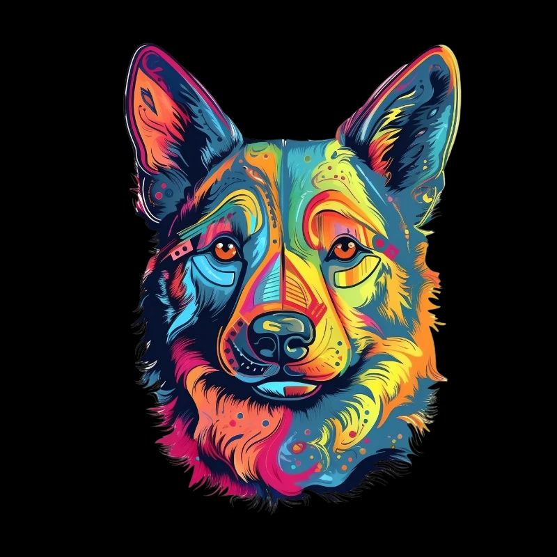 Design d’art Valhund coloré