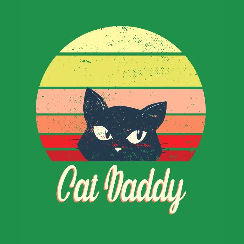 Retro Cat Dad Idée pour Cats Dad