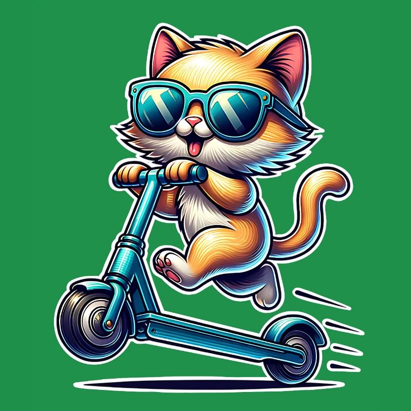 E-Scooter E-Roller Katze Scooter