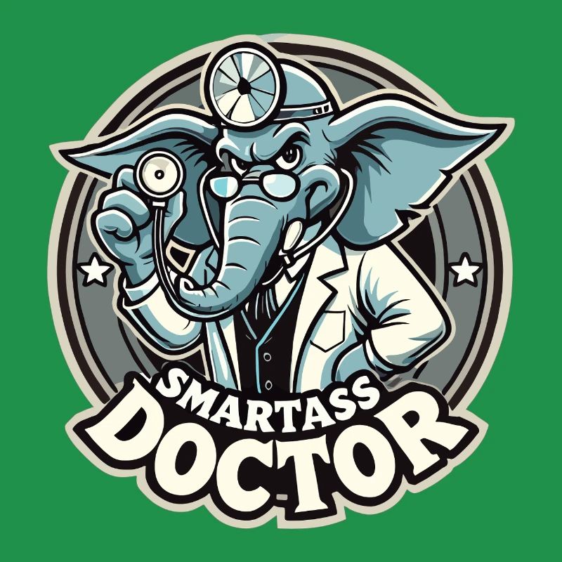 Klugscheißer Arzt Elefant witzig Geschenk