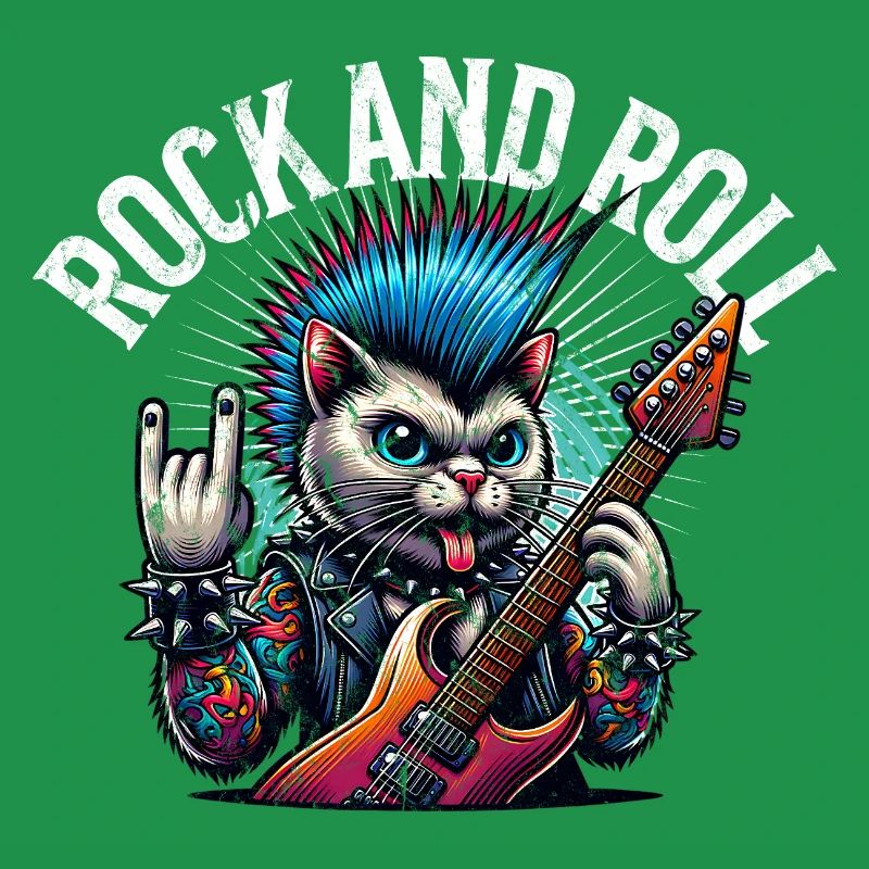 Cat Guitariste de Rock and Roll
