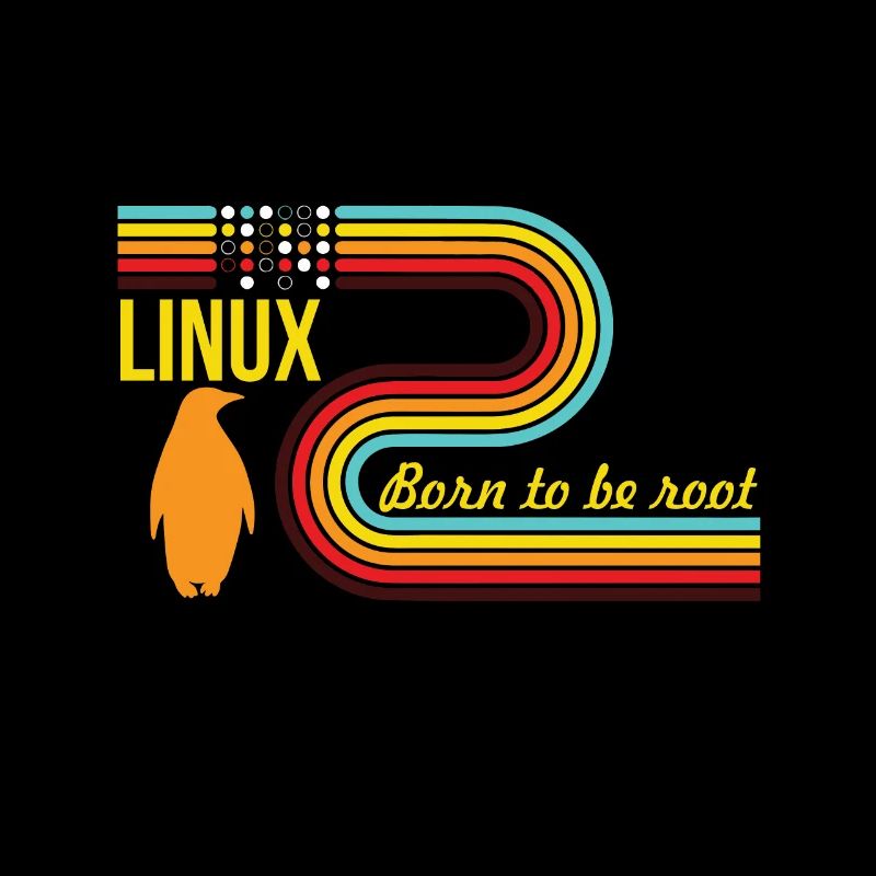 Né pour être Root Linux Nerd Geek Coding