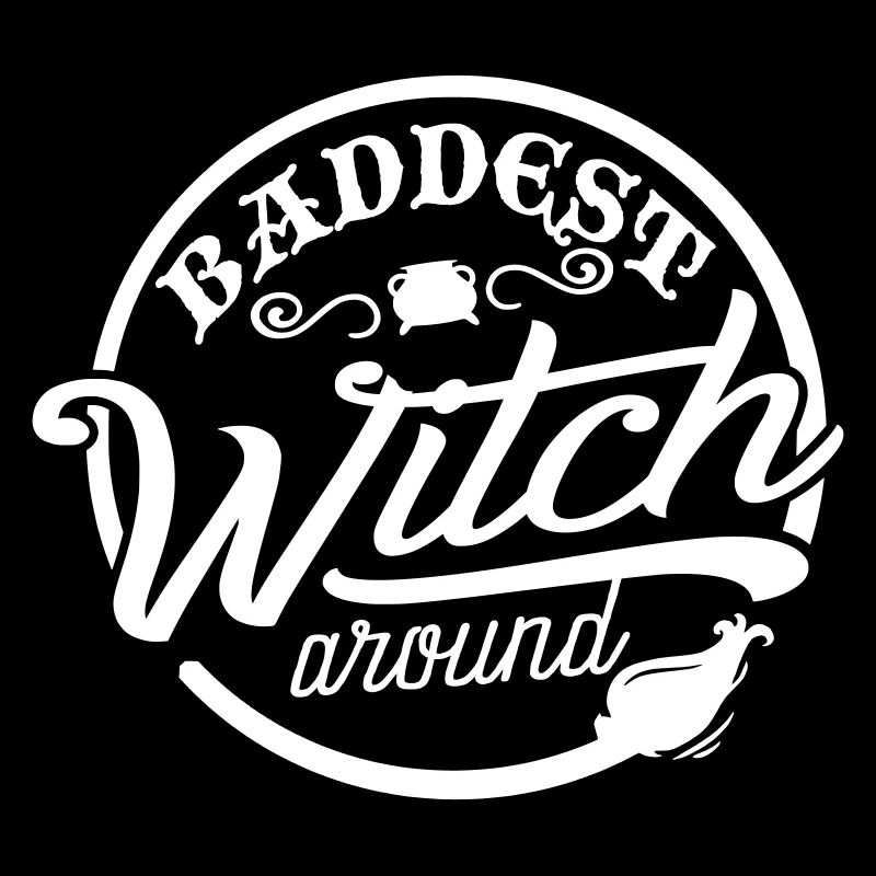 baddest witch around halloween saying pumpkin
