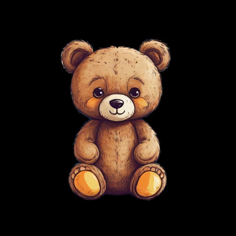 Teddy Bear Cartoon with Hearts Teddy Bear Cute