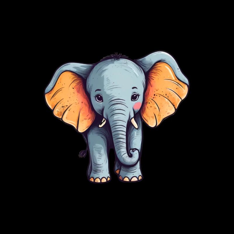 Elefant Bunt Süßes Elefanten Baby