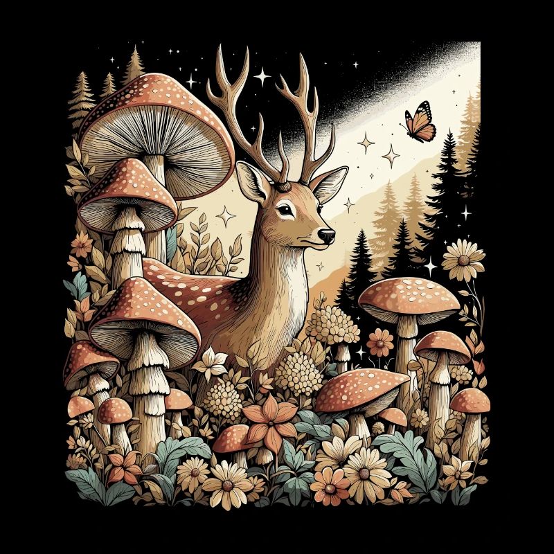 Cerf esthétique Cottagecore