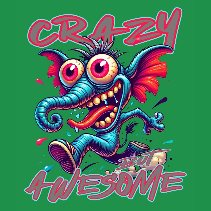Crazy but Awesome – Elefant Comic Stil