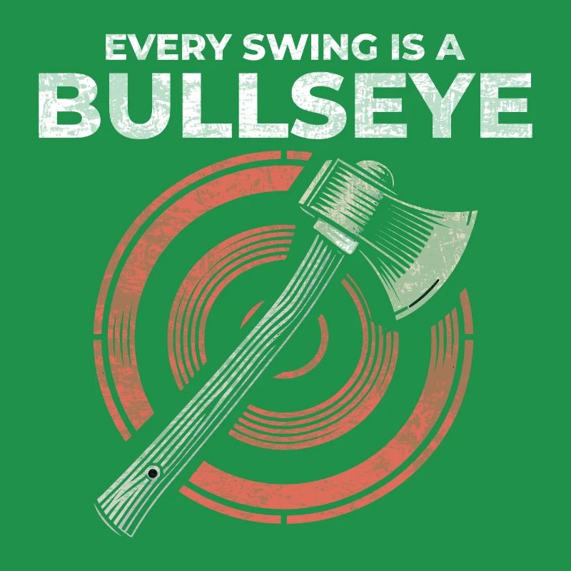 Axt Werfen Axt Werfer Holzfäller Lustiges Bullseye