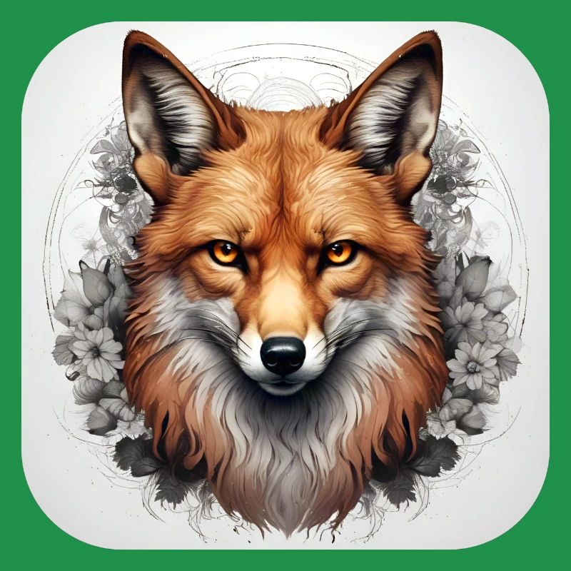 Fuchs mit Blumen