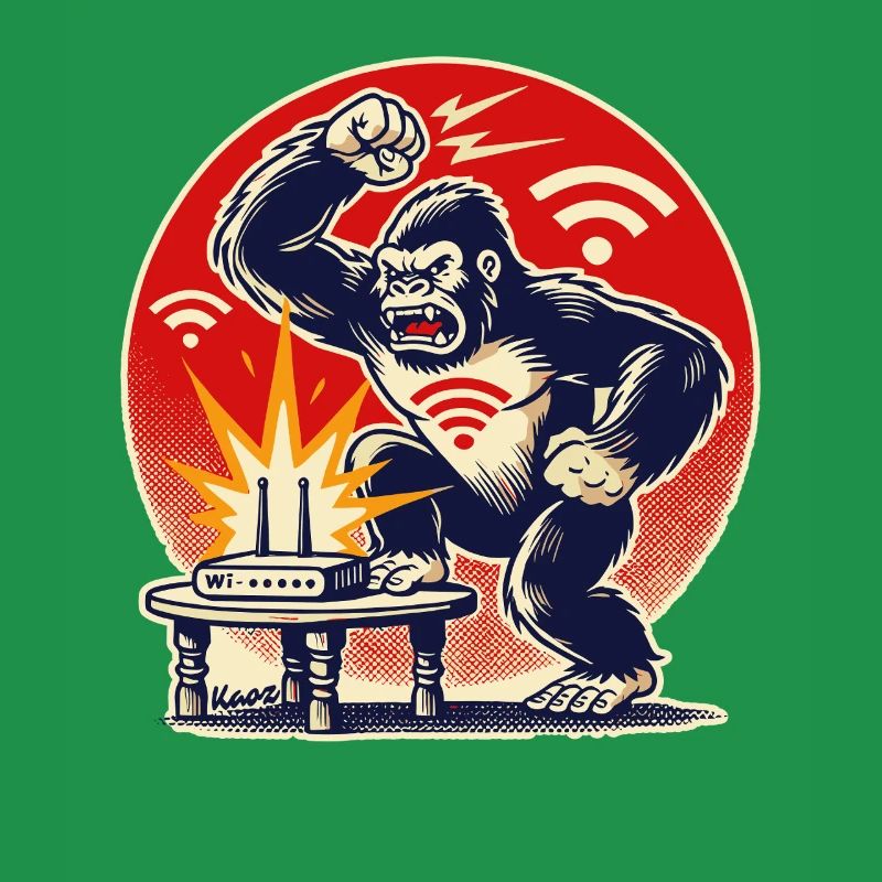 Une mode agressive comme un singe ! Wi-Fi Rage Gorilla
