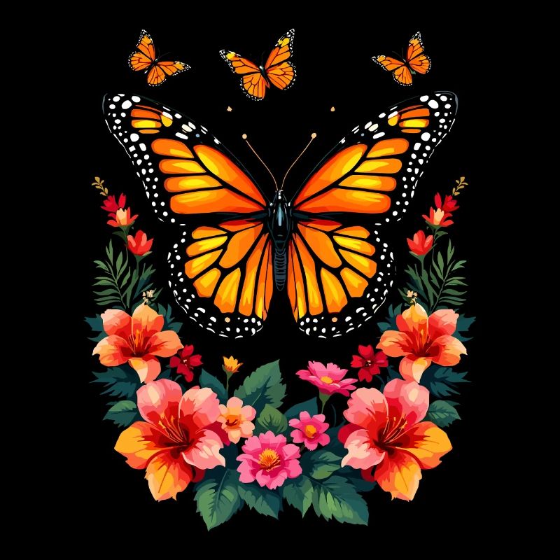 Papillon, Monarque, Fleurs, Entomologiste