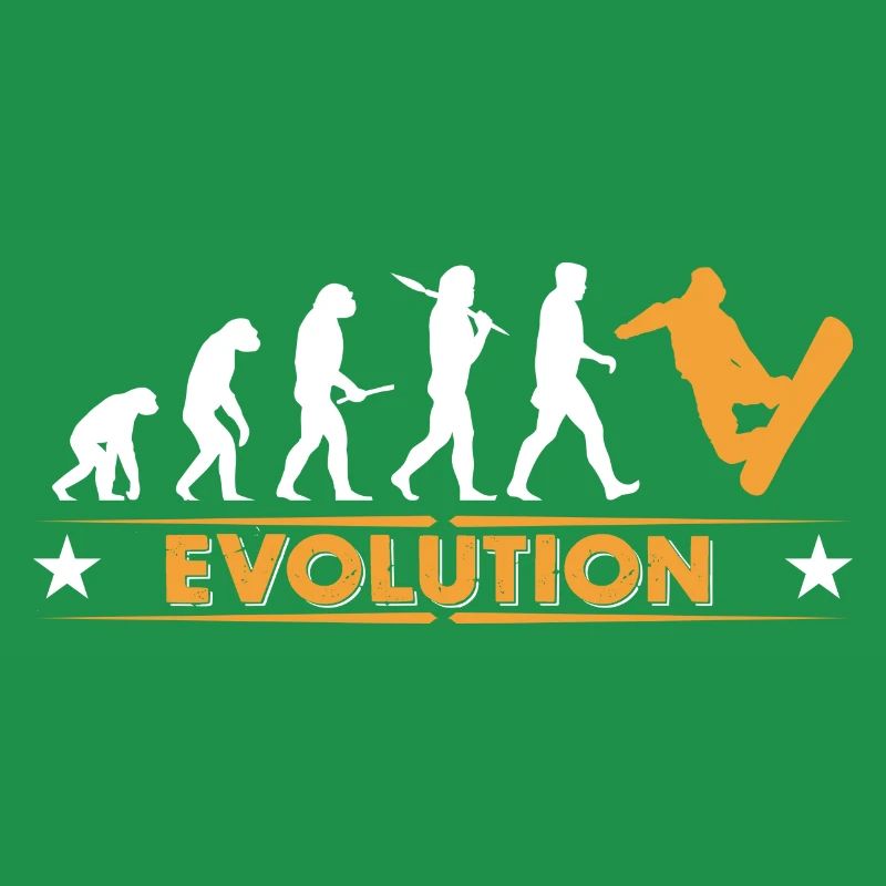 Snowboard Evolution - orange/weiss