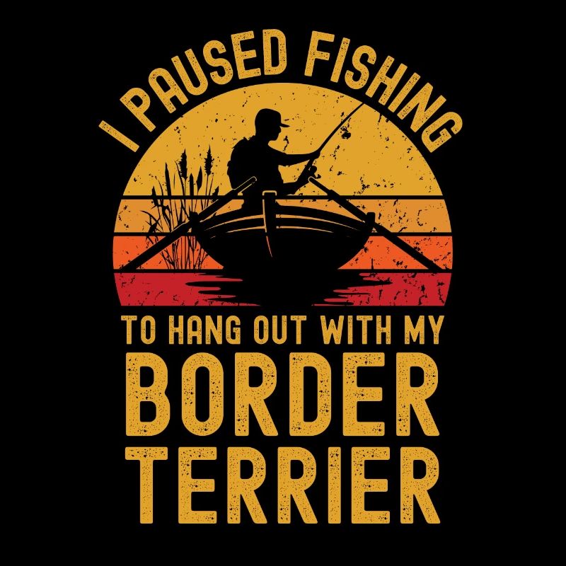 Pêche, pêche et Border Terriers