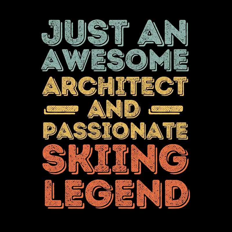 Architect skiing retro