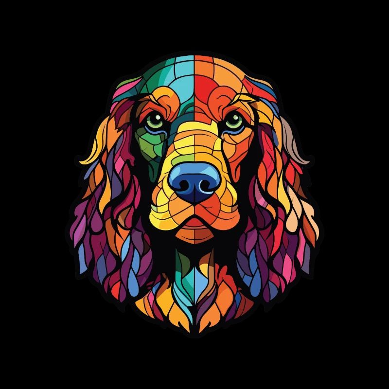 Englischer Cocker Spaniel Hunderasse Aquarellglas