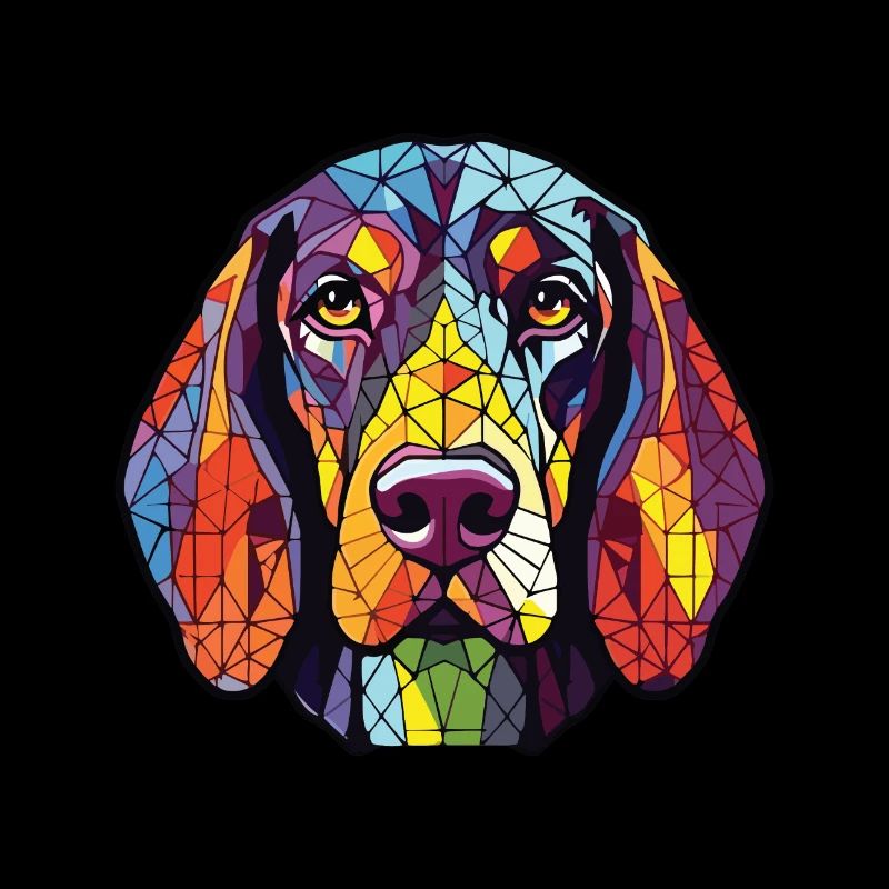 Bluetick Coonhound chien race aquarelle colorée