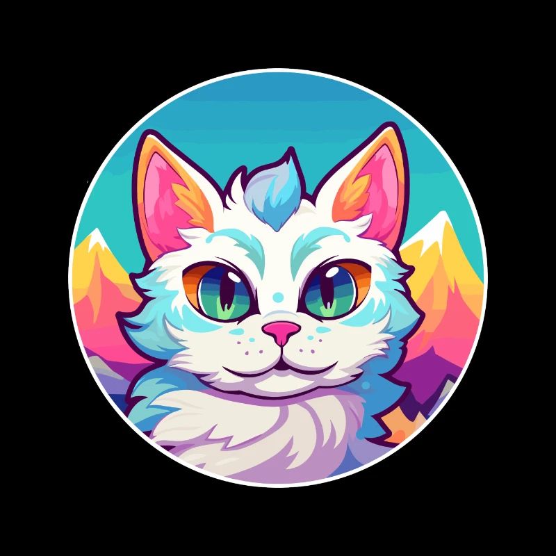 Illustration aquarelle de dessin animé coloré de chat thaïlandais