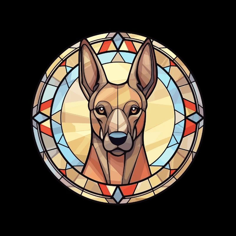 Belgischer Malinois Hunderasse Buntglas Bunt