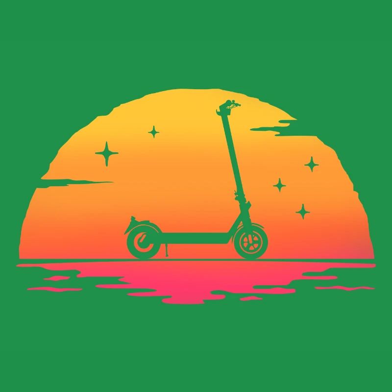 Sonnenaufgang Roller Retro Roller Roller