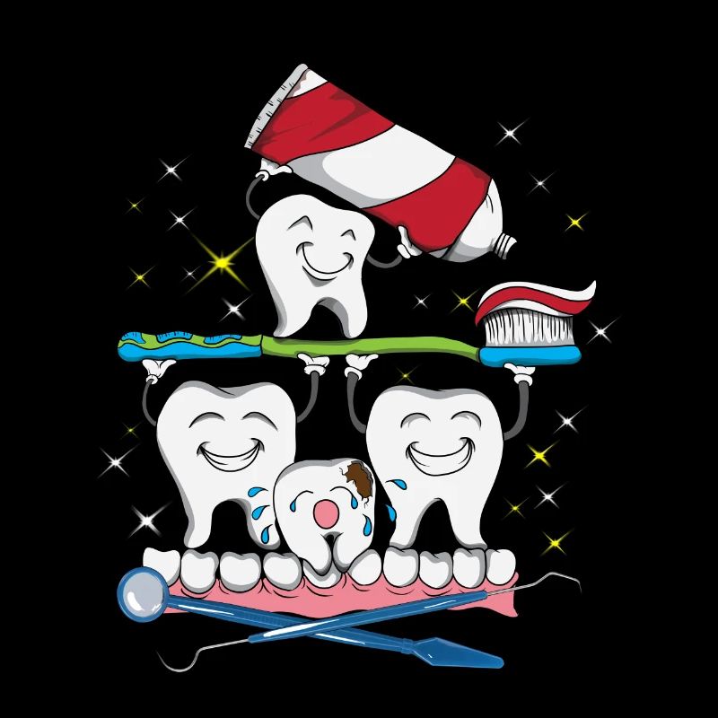 Dentist's office brushing teeth toothpaste