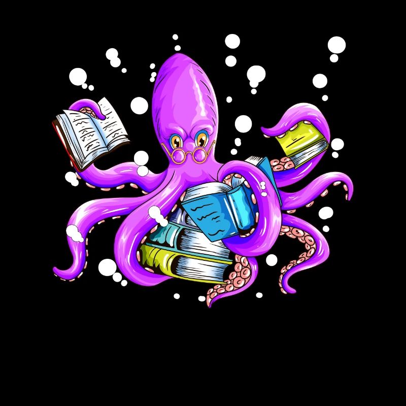 8-Armed Reading Octopus for Many Readers Fans