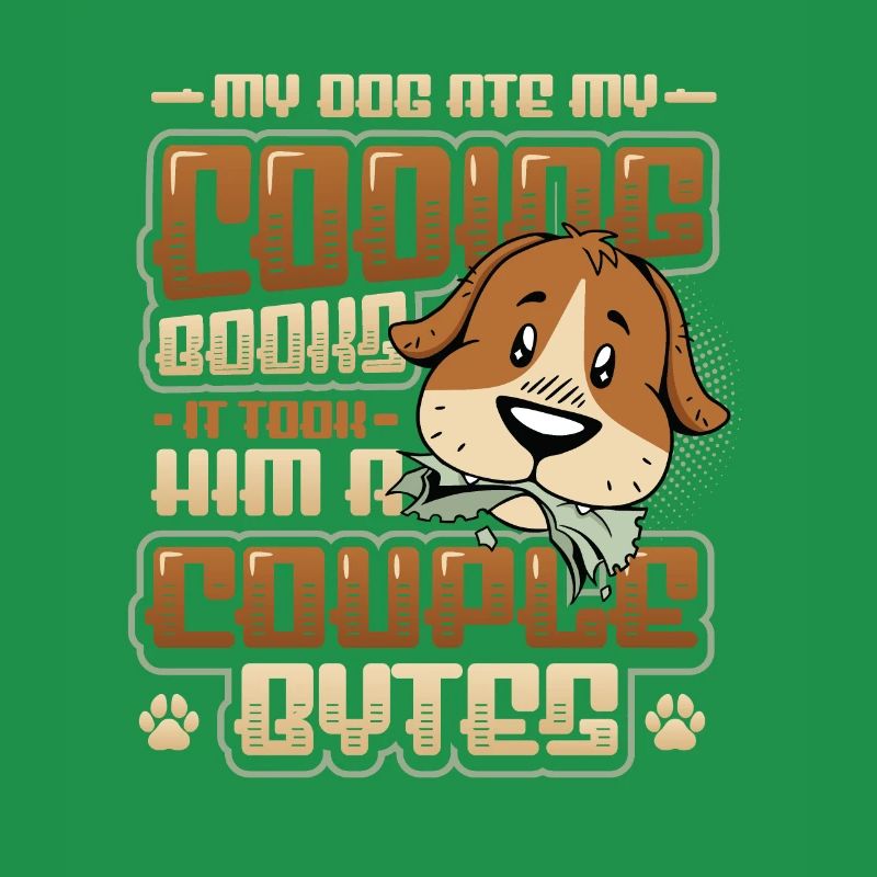 Dog Bytes Code Computer Joke Programming