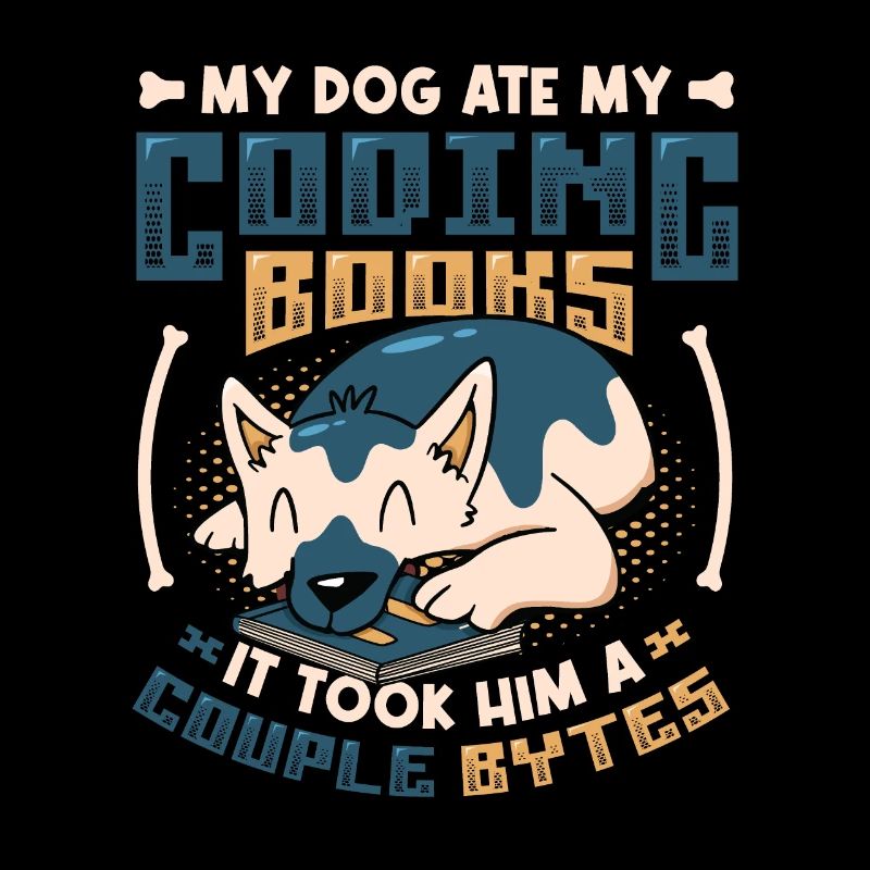 Dog Bytes Code Computer Joke Programming