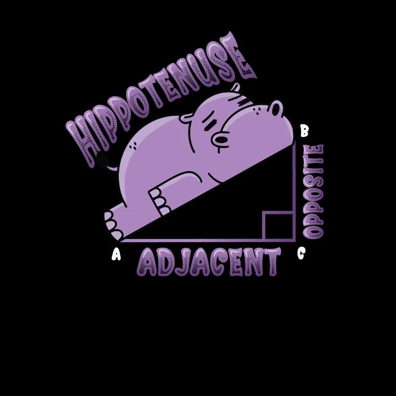 Hippotenuse, en face, adjacente