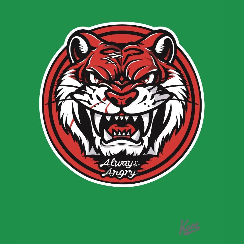 This silly tiger is always angry