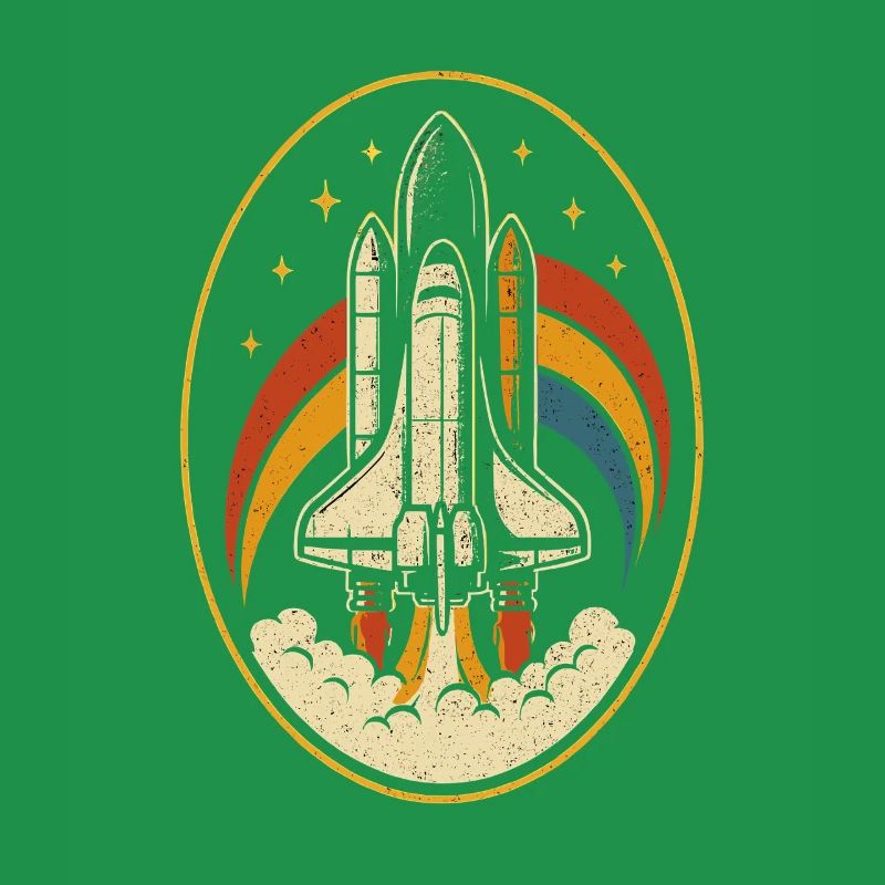 Retro Space Shuttle – Rocket Launch Vintage
