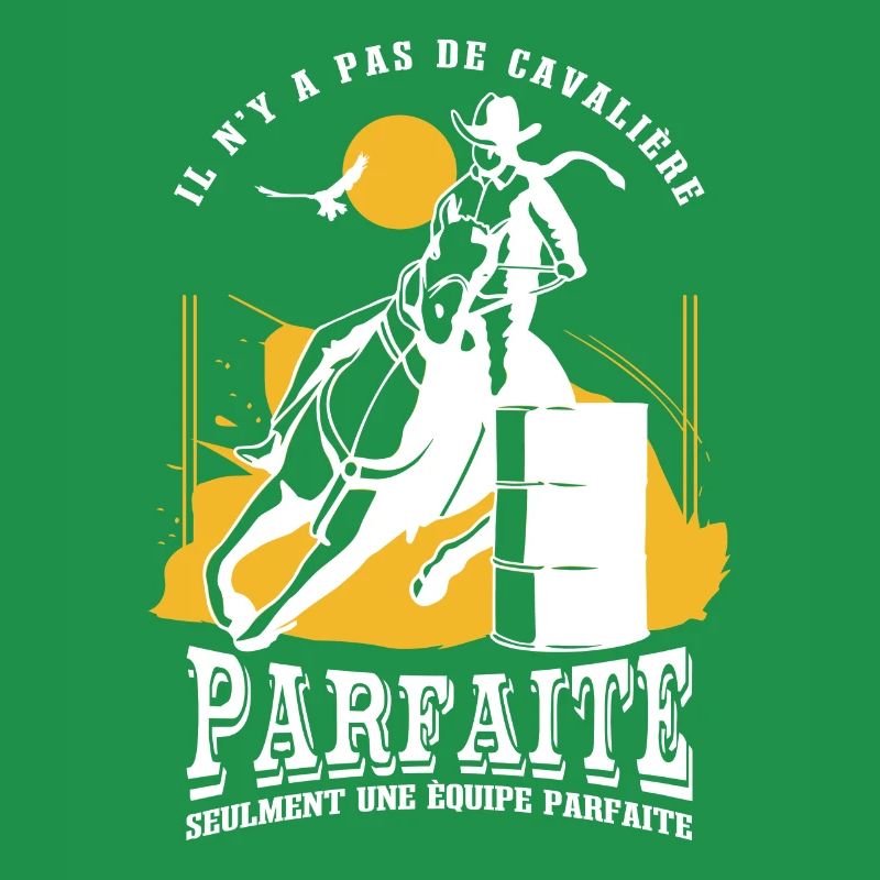 Drôle de cavalière de cheval