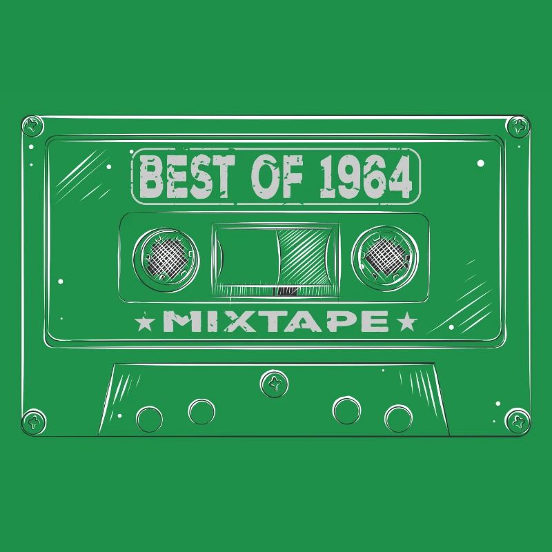 1964 Geburtstag Mixtape Kassette Retro