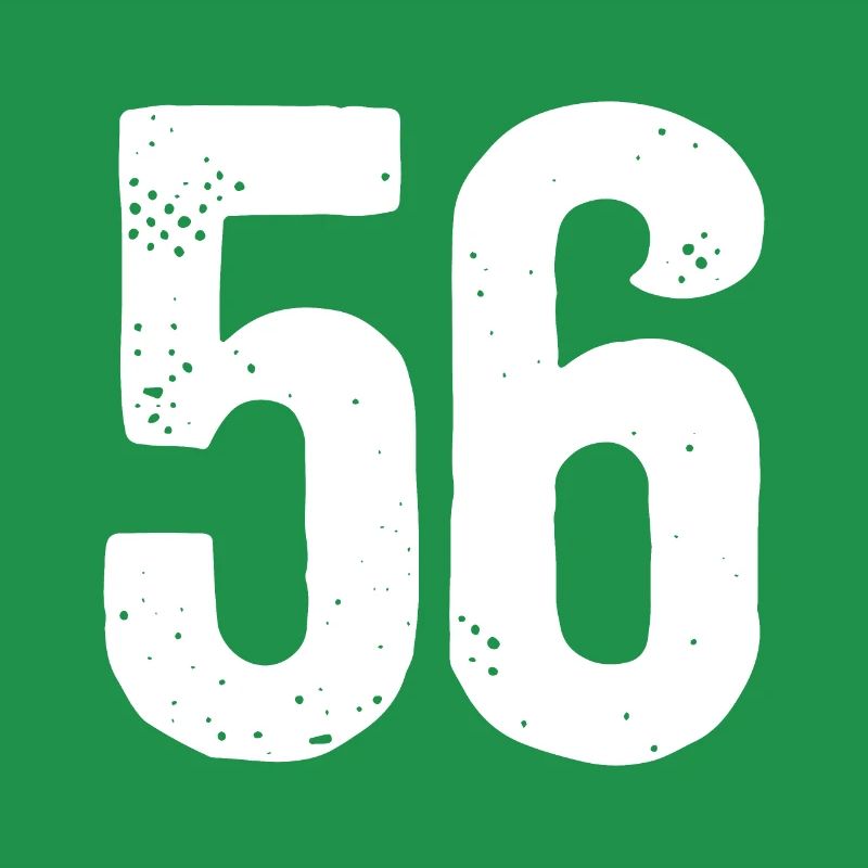56 Numbers White