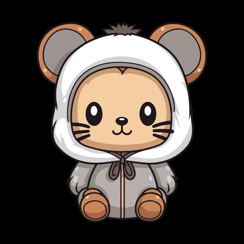 Mouse Winter Animal Cute Comic