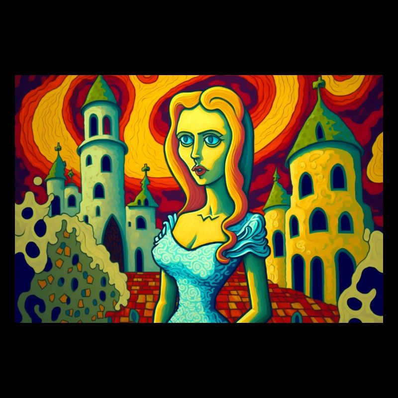 Frau in Antoni Gaudi´s Traumwelt