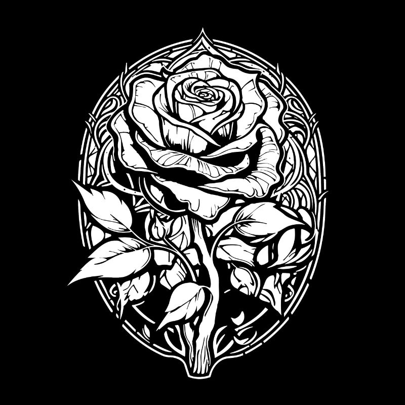 Rose rouge Goth