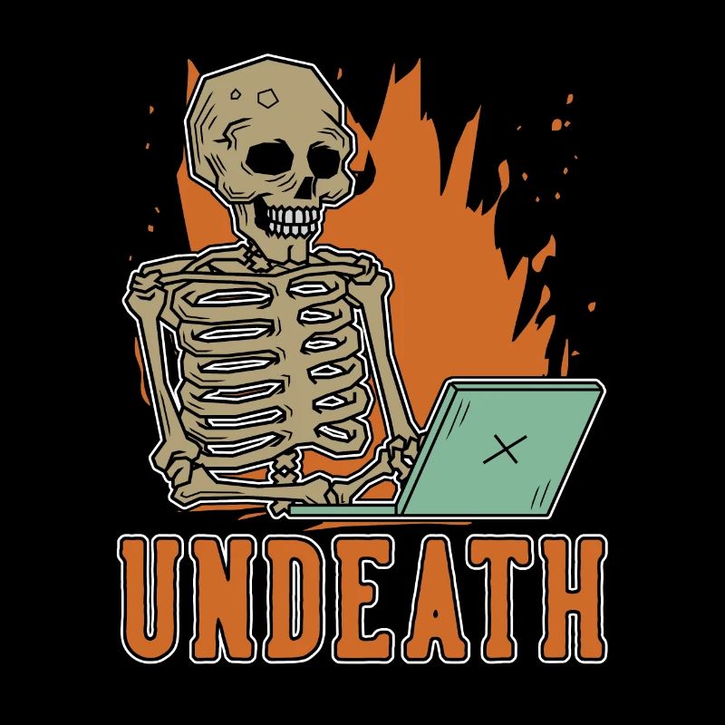 Entwickler Coder Programmierer Skelett Undeath