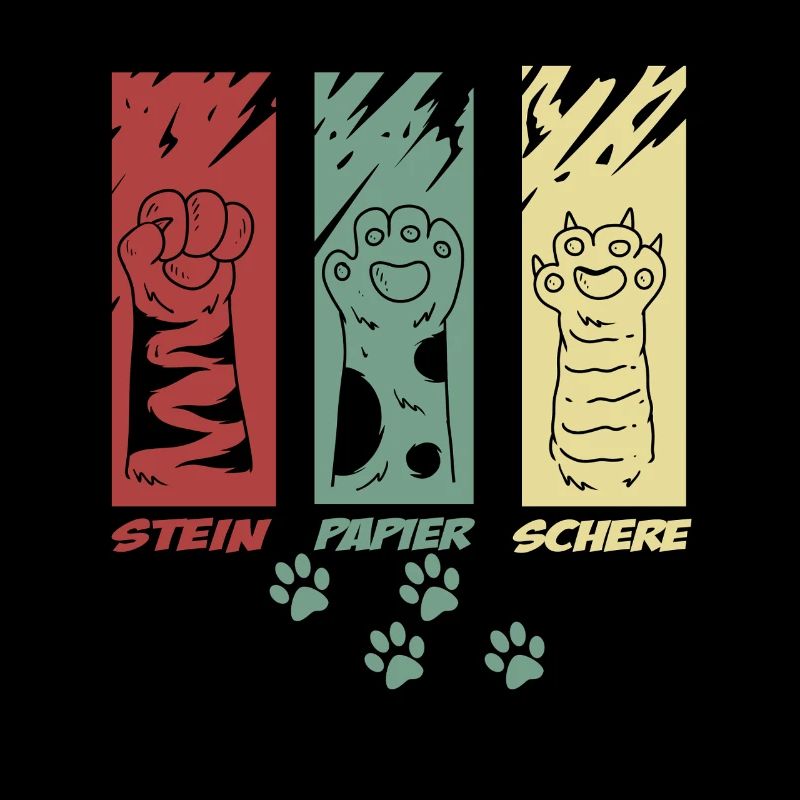 Chat Propriétaire Ciseaux Pierre Papier Chat Pattes