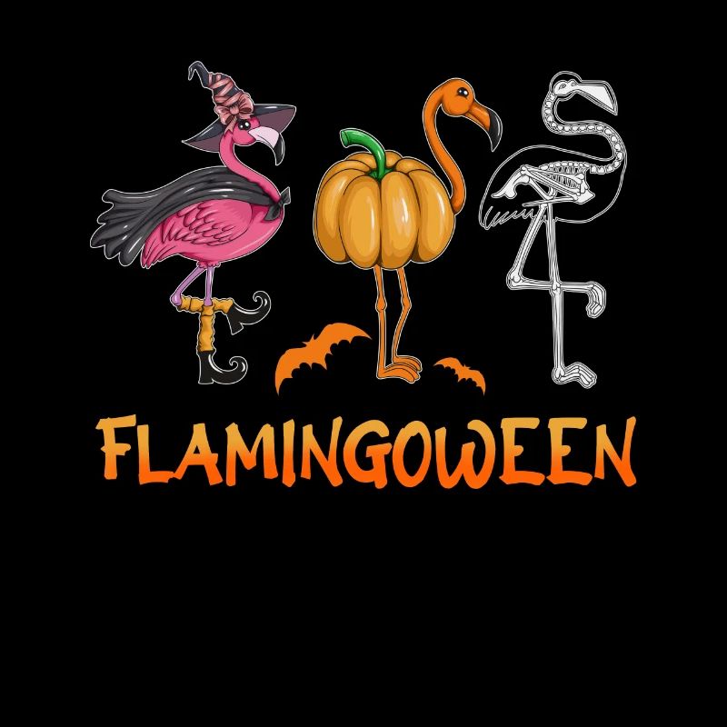 Flamingo Witch Pumpkin Skeleton Halloween Costume